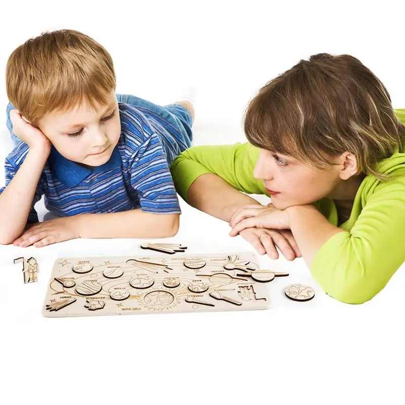 

Solar Space System Puzzle Durable Solar System Puzzle Training Colorful Learning Toy Gift For Developing Cognition And
