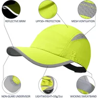GADIEMKENSD Womens Unstructured Hats Reflective Brim UPF 50+ Outdoor Caps for men Quick Drying Hat Unisex Sport Baseball Cap 2