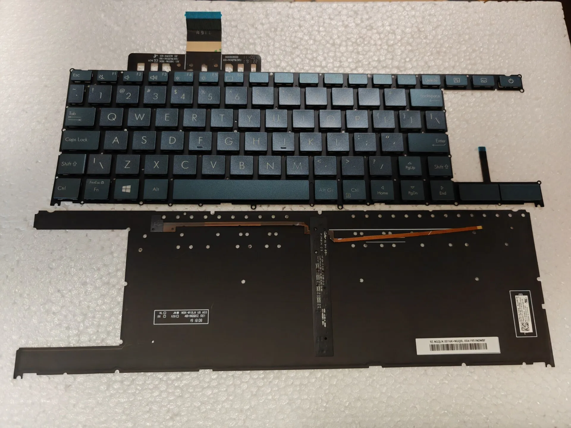 Teclado Retroiluminado dos Eua para Asus Zenbook Duo Ux481 Ux481fa Ux481fay Ux481fl Ux481fly