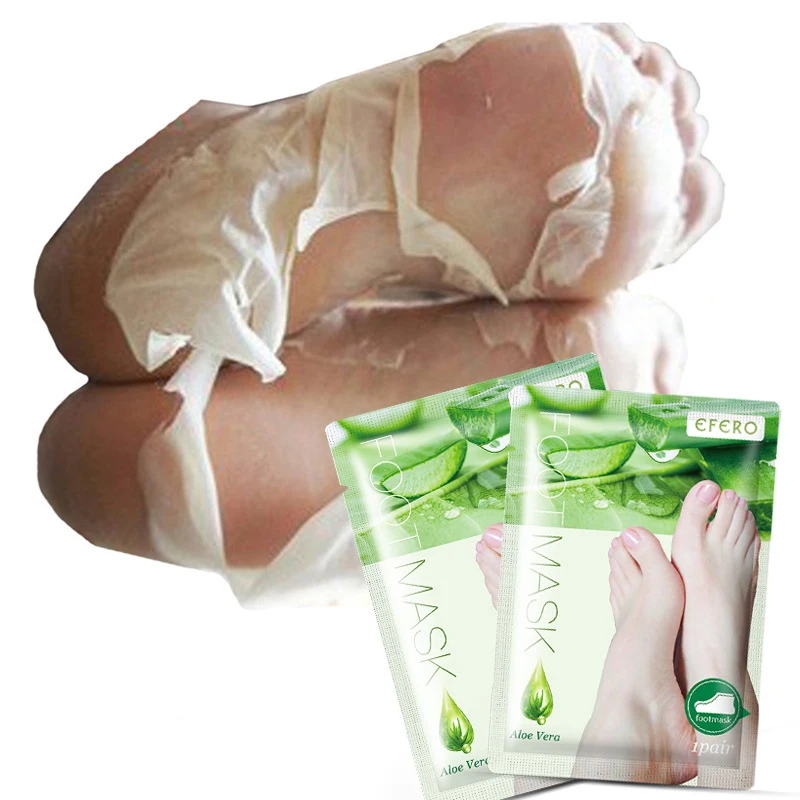 3 Pair Dead Skin Remover Foot Mask Exfoliating Feet Mask Socks for Pedicure Peeling Heels Foot Mask Aloe Vera Feet Mask