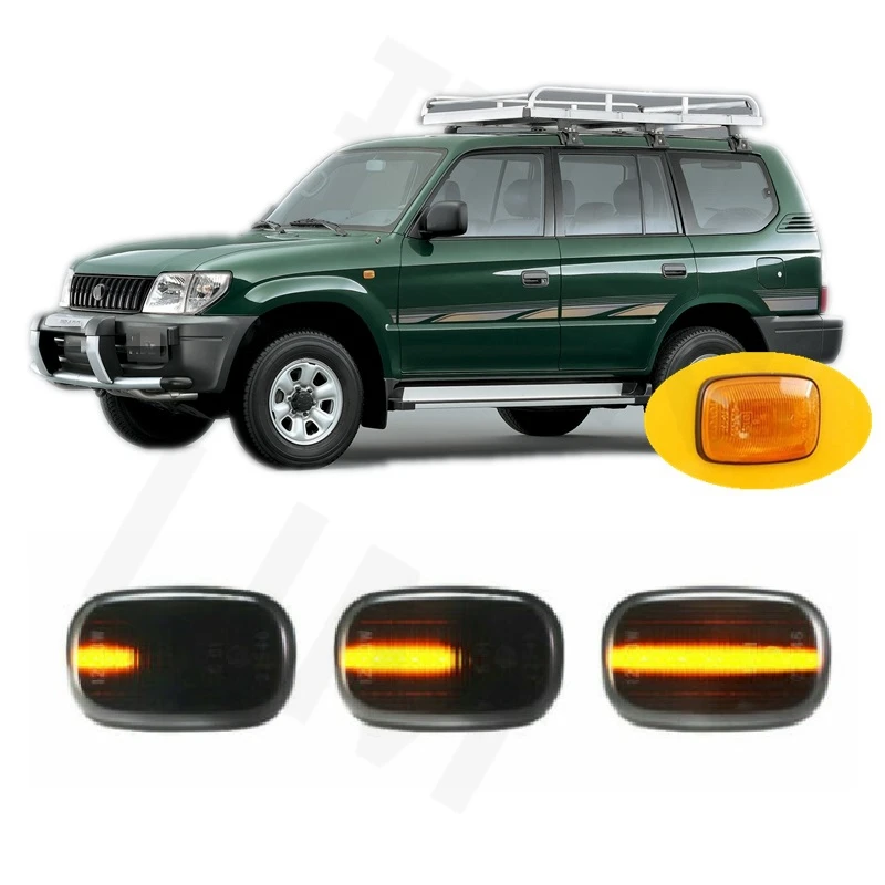 

for Toyota LAND CRUISER Prado J70 Series 1990 - 1995 J90 1996 - 2002 TRD Sequential LED Side Marker Dynamic Signal Light Lamp