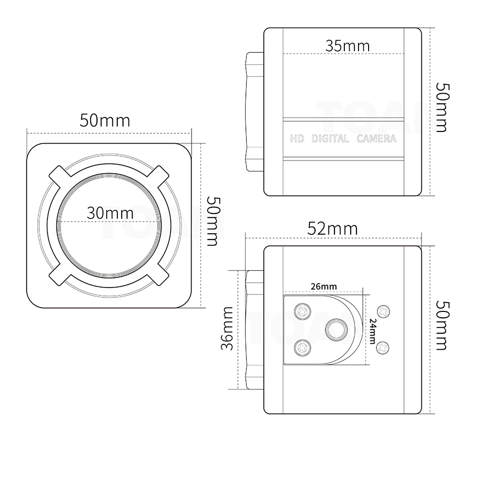 2.1mm/2.5mm/2.8mm Wide Angle IP Camera 3/4/5/8MP Security Camera Industrial Meta