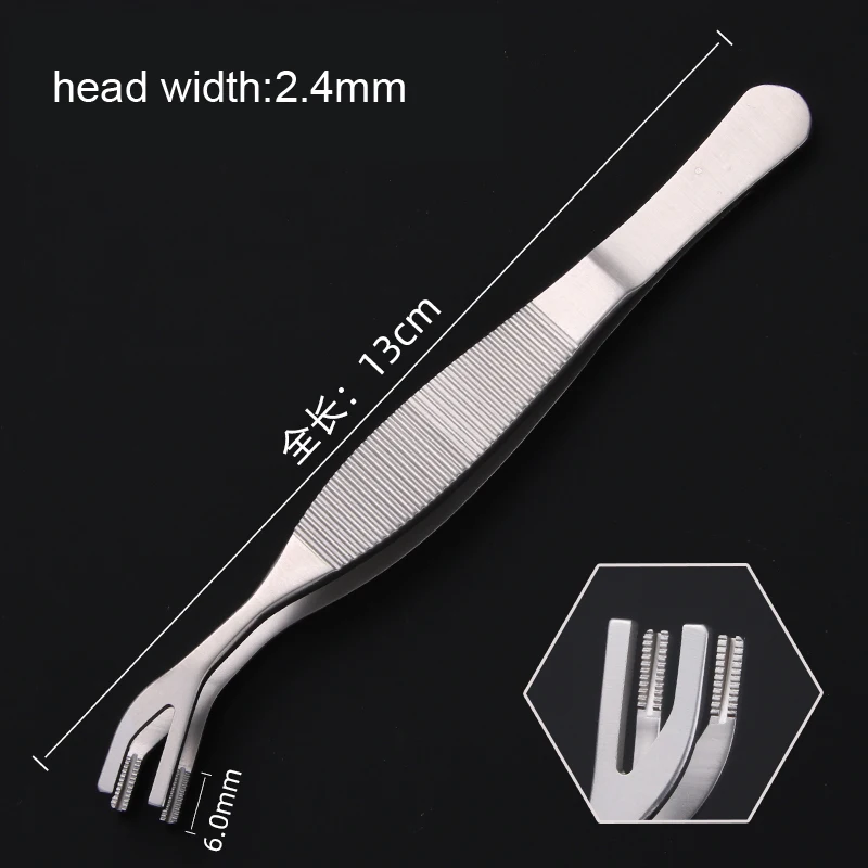 Stainless steel cartilage forceps long tooth forceps tooth forceps tissue forceps nose surgery tools