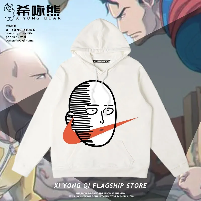 

One Punch Superman Joint Hoodie Men Hooded Two Yuan Saitama Teacher Around High-grade Loose Children's Clothes Cotton