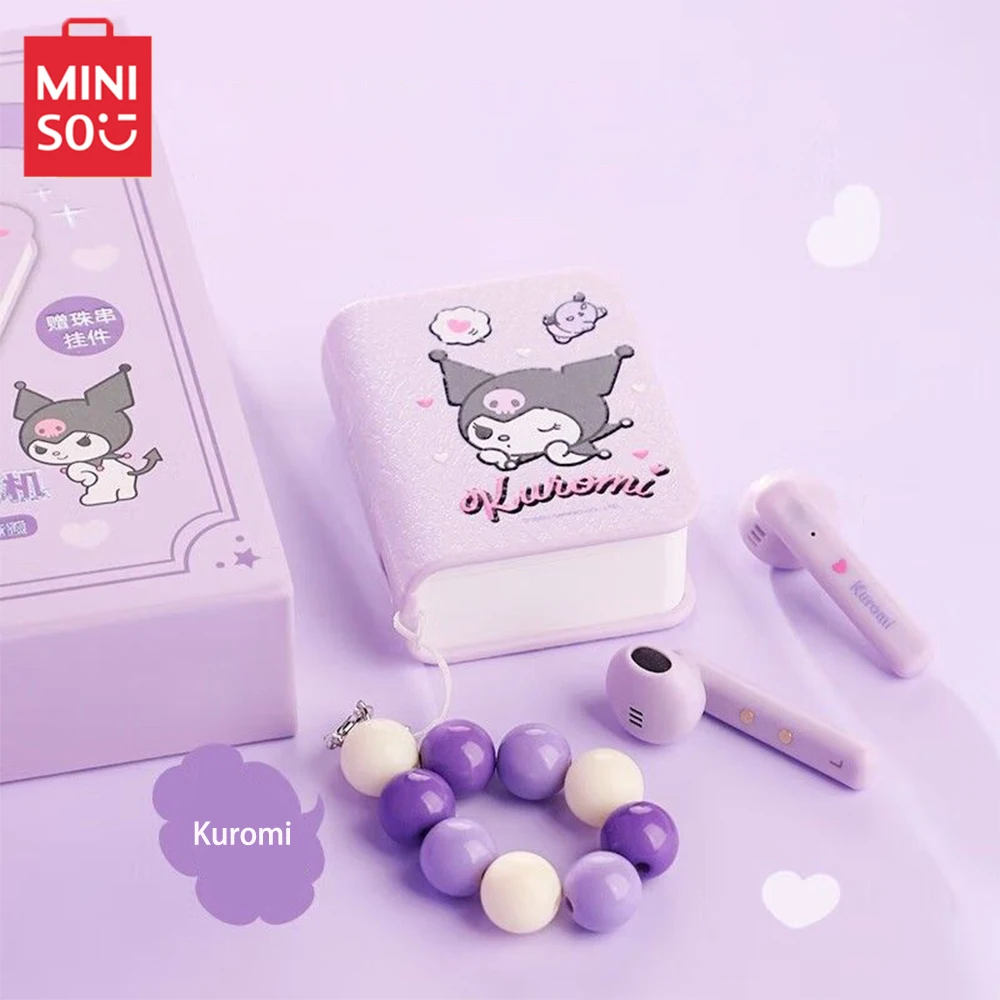 

Miniso Cute My Melody Kt Portable Wireless Bluetooth Earphones Kawaii Y2K Kuromi Cinnamoroll Student In-Ear Earphones Girl Gifts