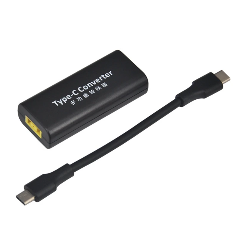 

DC Power Adapter Converter Square To USB Type C Jack Converter For Lenovo Laptop Charger
