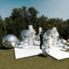Hot  Inflatable Mirror Ball Large Event Decoration Balloon PVC Disco Balls Shinny Sphere Gazing Globe Mirror Ball  For Party 1