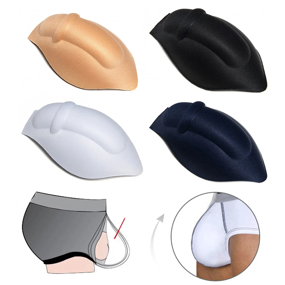 1Pcs Men Sexy Swimwear Sponge Cup Swim Briefs Bathing Suit Enhance S Pouch Bulge 5x9.5x4.5cm For Men's Accessories Sponge Pad