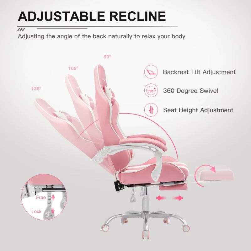 Description Picture 5 of itemGTRACING Leather Adjustable Ergonomics Gaming Chair