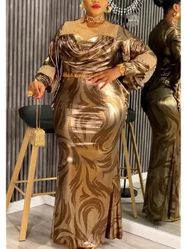 Eleganti abiti africani per le donne 2025 Nuovo abbigliamento africano Plus Size Turchia Festa di nozze Abito lungo Dashiki Ankara Abiti Robe 1