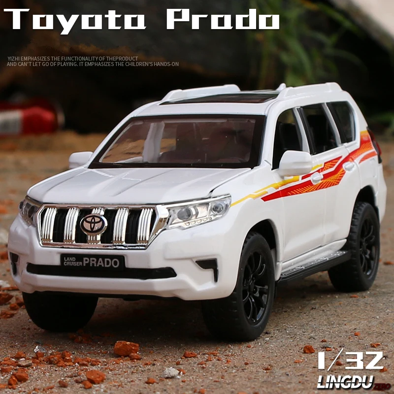 1:32 TOYOTA PRADO SUV модель автомобиля из сплава Литые металлические игрушечные