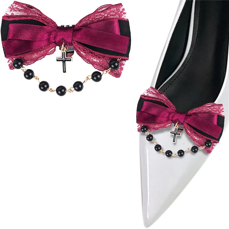 Bow Rhinestone Shoe Clips Detachable Women Shoe Accessories Elegant  Handmade Shoe Embellishment for Wedding Party Decor 2 Pcs - AliExpress