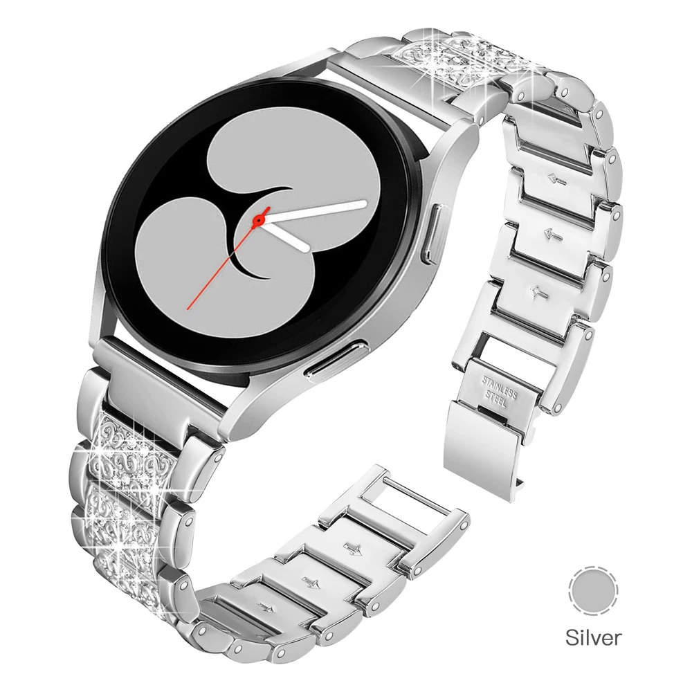 Elegant Diamond Metal Link Bracelet Watch Strap