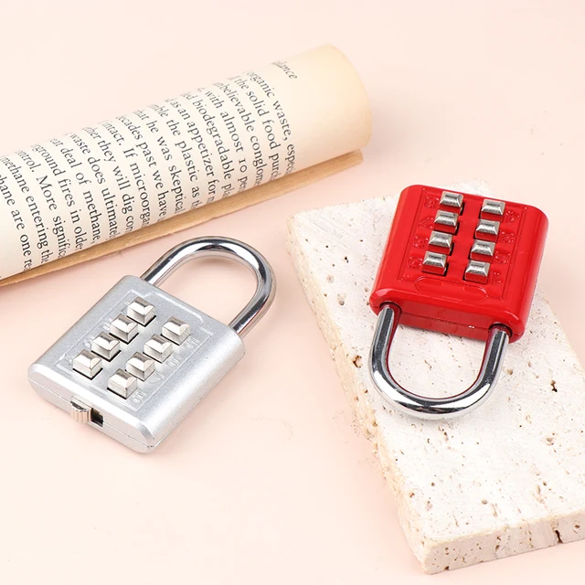 8 Digits Password Code Combination Padlock Zinc Alloy Suitcase For Luggage Travel Code Smart Lock Code Keyed Anti-thieft Lock 1