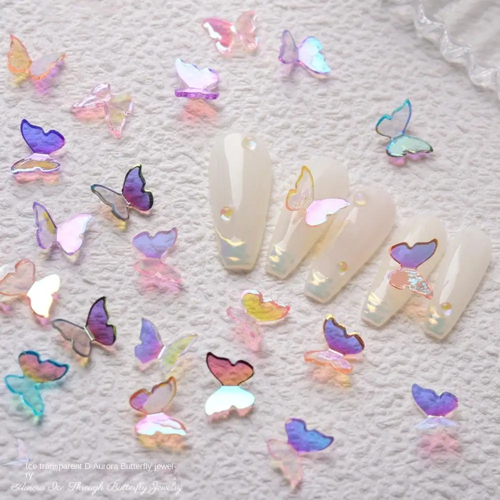 

Symphony Aurora Butterfly Nail Ornament Butterfly Nail Decorations Aurora Nail Rhinestones 3D Nail Jewelry Manicure Accessories