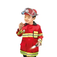 Children's Firefighter Suit Roleplaying Props Holiday Fireman Costume Toy For Kid Pretend Role Play Holiday Costume Polyester 1