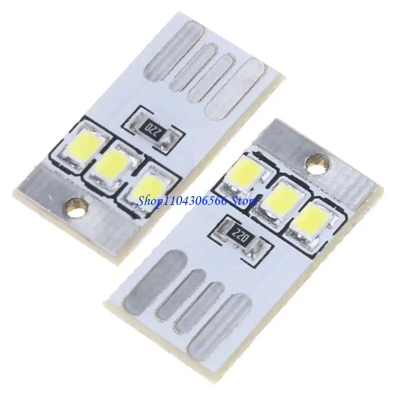 02DD 5Pcs USB LED 램프 밤 빛 포켓 카드 램프 키 체인 노트북 전원에 대 한 독서 책 조명 LED