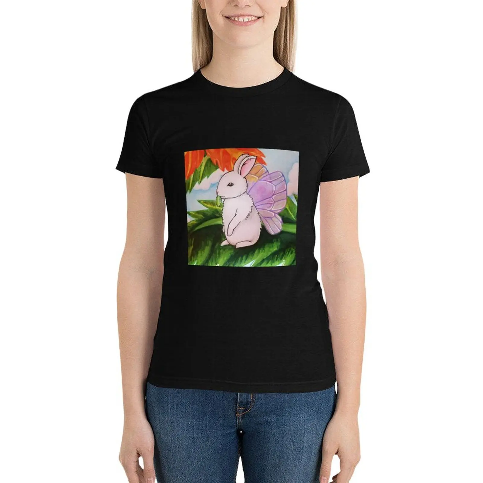 

Faerie Bunny T-Shirt funny graphics korean fashion oversized t shirts for Women