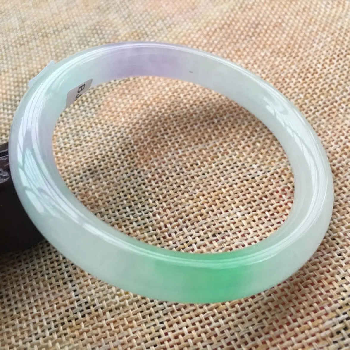 

55~60mm Certified (Grade A) Natural ice Green Jadeite JADE Bracelet Bangle