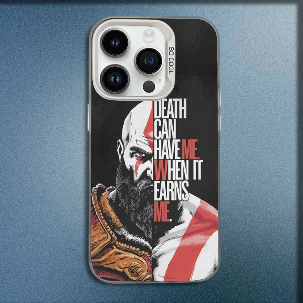 White Candy Matte Shockproof Phone Case - G-God of War K-Kratos Design