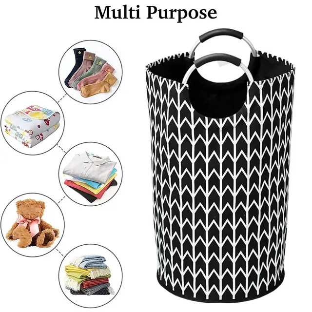 Hordozható Ruhaszervező Mosoda Hadper Összecsukható 82L Nagy Kapacitású Kosár Mosodai Táska - Image 4