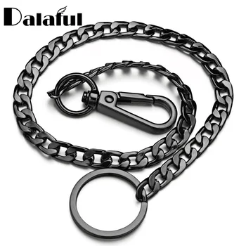 42 CM Lungo Portachiavi In Metallo Portafoglio Cintura Catena Rock Punk Pantaloni Pantaloni Hipster Jean HipHop Gioielli Portachiavi da uomo Catena K414