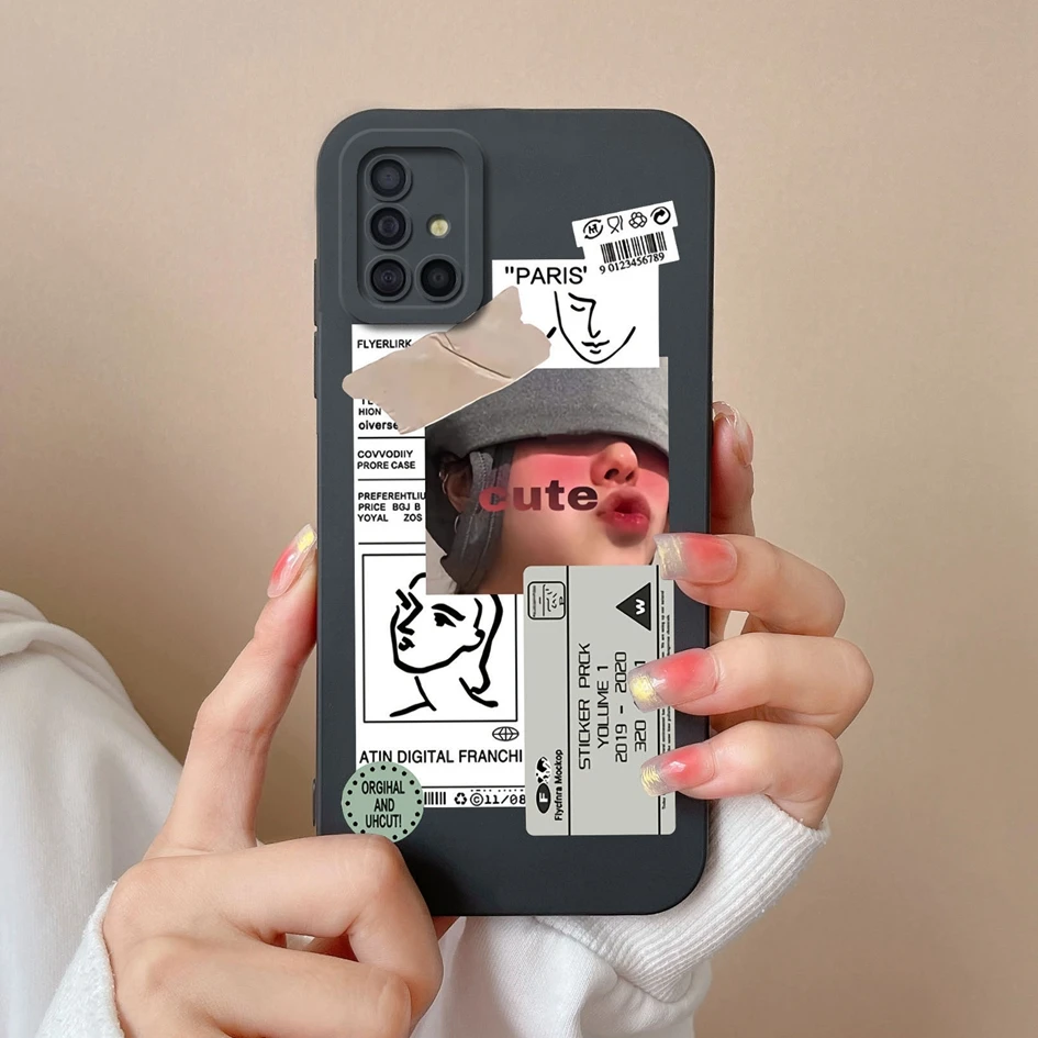 Fashion Love Heart Liquid Silicone Matte Back Cover with Screen Protector