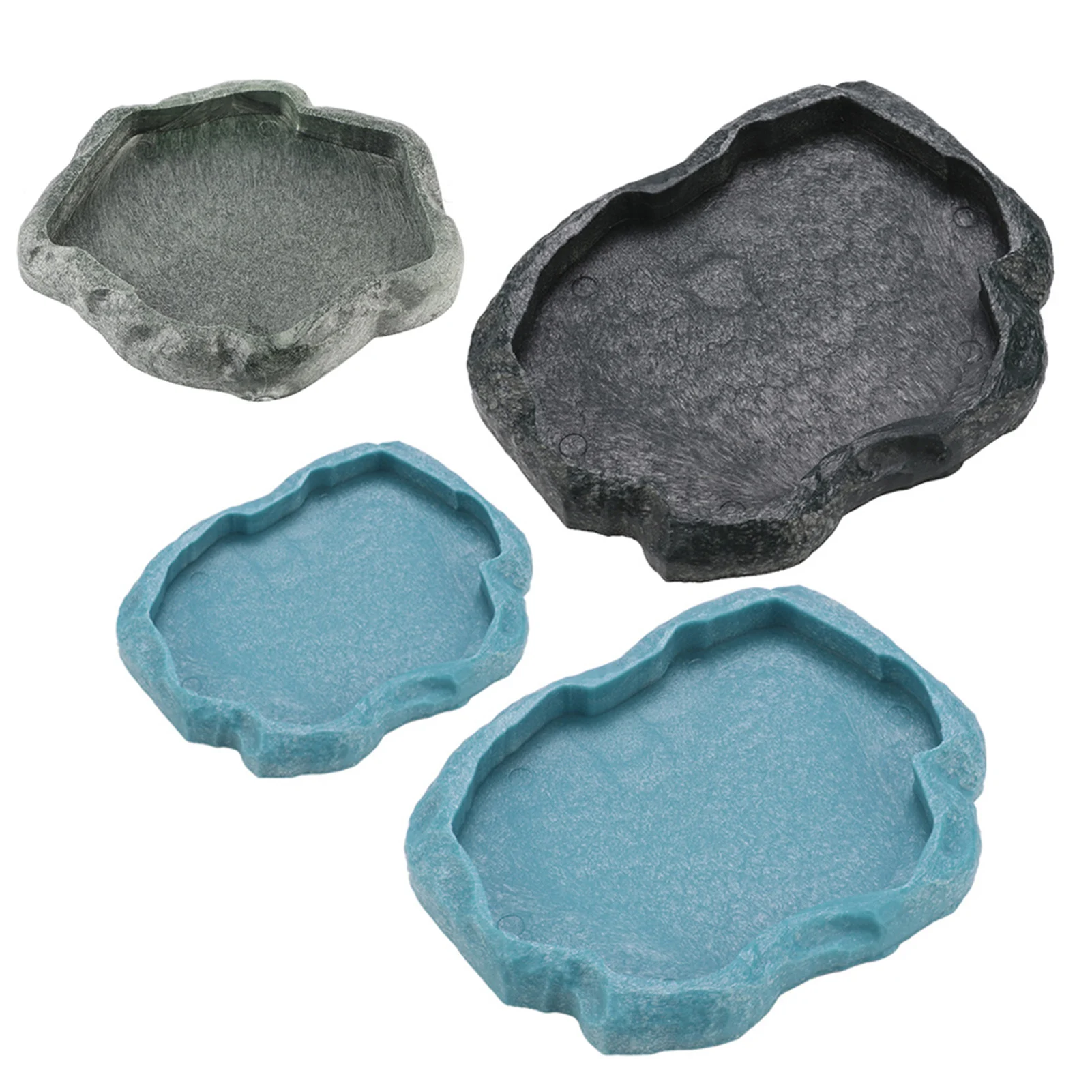Resin Reptile Rock Food and Water Dish 4
