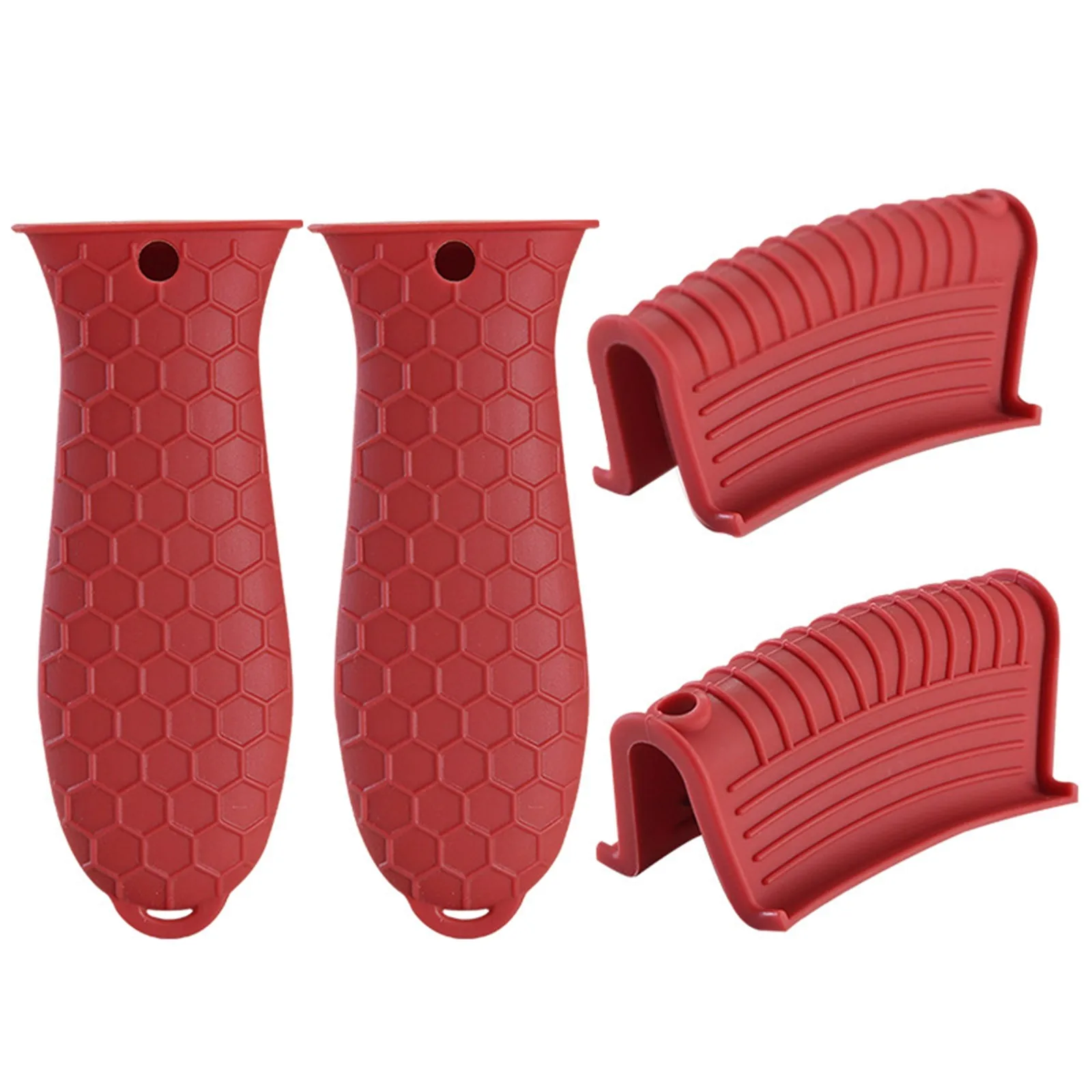 Silicone Pan Handle Cover 4 Piece Set Of Silicone Hot Handle Silicone Pot Handle Cover Insulation Cover Thickened Combination Pot