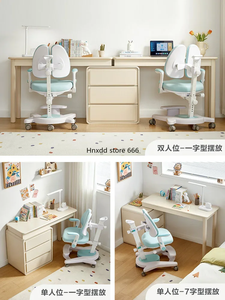 Student home children's study table Small apartment writing desk Double desk Sub-bedroom