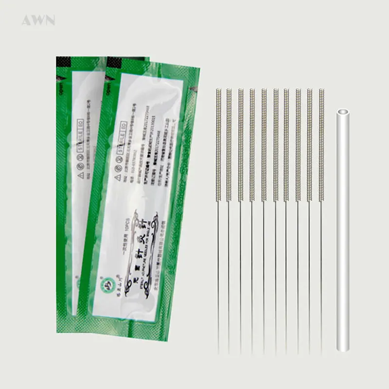500Pcs/box Acupunctue Needles Asepsis Guide Tube Sterile Needle Electroacupuncture Massager Sharp Accupuncture Tool auricular acupuncture needle acupuncture pen