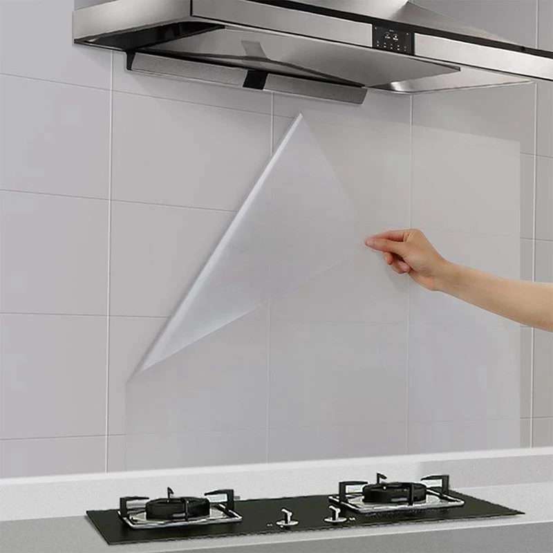 Papel tapiz transparente antisalpicaduras para cocina, pegatinas