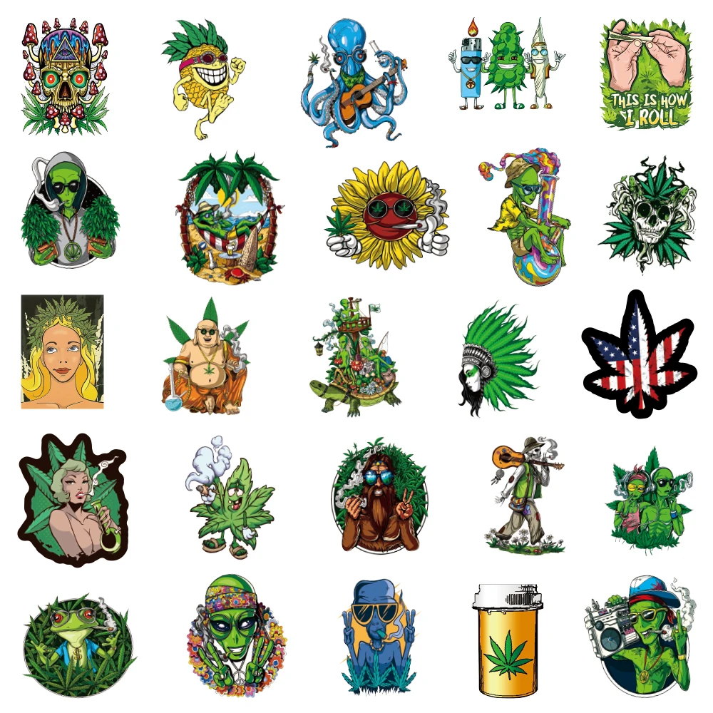50/100Pcs Anime Stickers cartoon character leaves graffiti stickers for laptop luggage motorcycle bike skateboard waterproof decal toy
