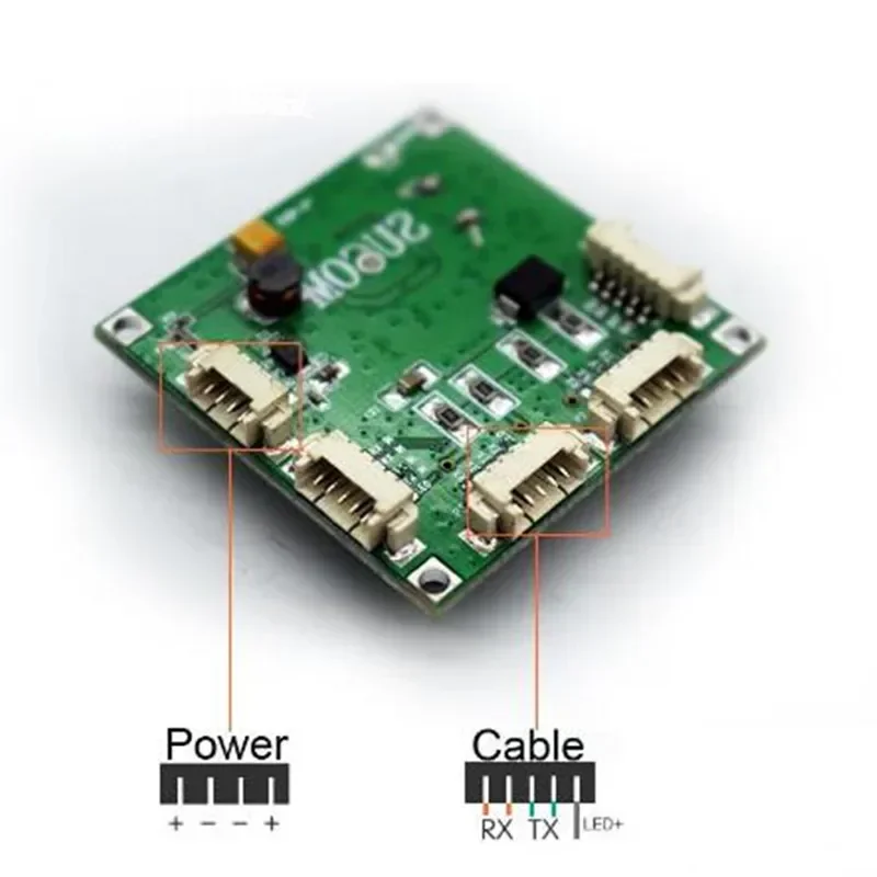 미니 PBC 스위치 모듈, PBC OEM 모듈, 미니 사이즈 4 포트 네트워크 스위치, PCB 보드, 미니 이더넷 스위치 모듈, 10 Mbps, 100Mbps, OEM/ODM