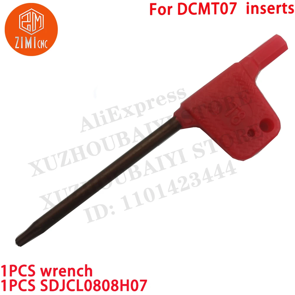 SDJCL0808H07 8x100mm CNC Lathe External Turning indexable Tools Holder for DCMT07 metal lathe tool Carbide Inserts cutting tools