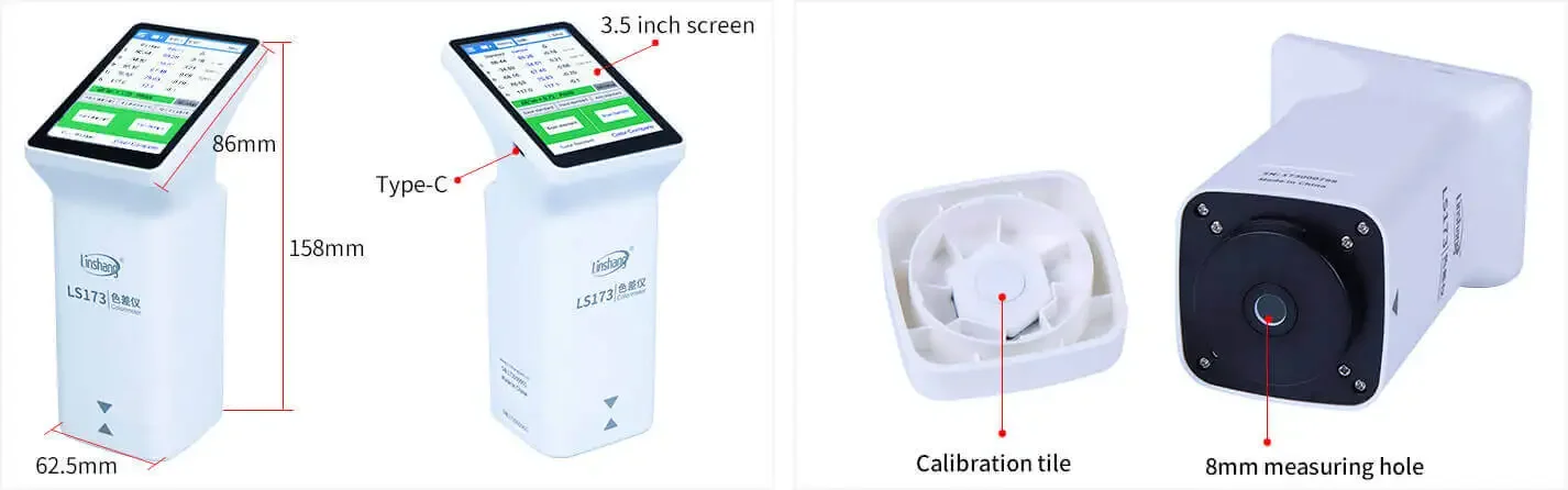 LS173 Portable Multifunctional Colorimeter With Touch Screens Color Analyzer Lab