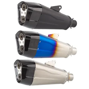 36-51mm universal motorcycle exhaust muffler for sprint 150 Z900 SV650 450SR R1250R NINJA400 MT-10 NT1100 CB1000R HAWK11