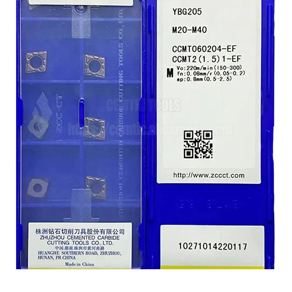 

ZCC CNC Alloy Blade YBG205 CCMT060204-EF YBG102 YBG202 YBM153