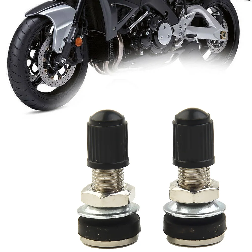 2pcs Length 32mm Motorcycle Wheel Valve Set Universal Purpose Motorbike Scooter Tubeless Tyre Valve Dustcap Stem Cap Zinc Alloy