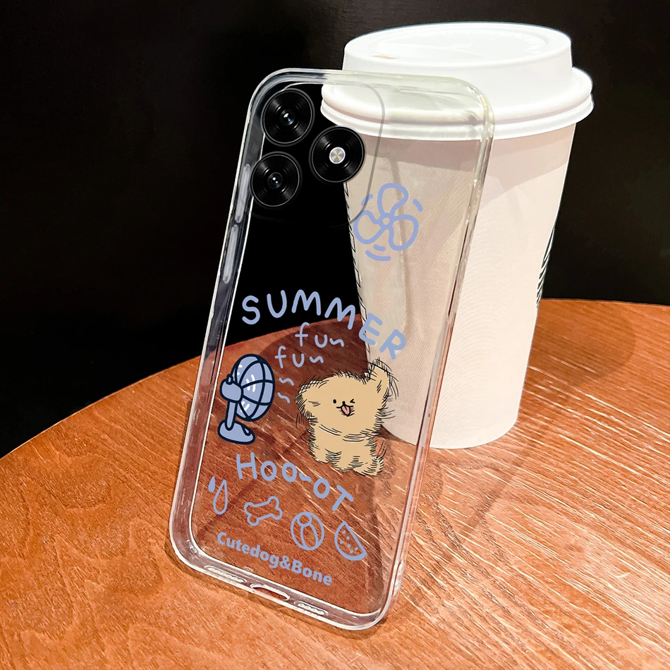 Lovely Animal Cartoon Soft Clear Silicone Phone Case - Lightweight and Durable Cover