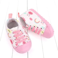 1Pair Spring Autumn Baby Boys Girls Cartoon Pattern Casual Sneaker Lace-up Infant Soft-soled Toddler Shoes For 0-18M 4
