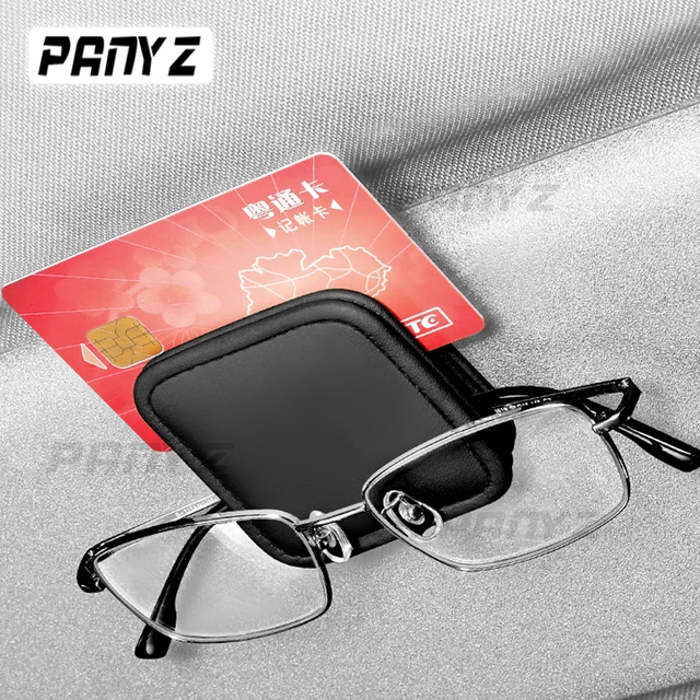 Universelle Sonnenblende Clip Sonnenbrille halter Auto Brille Halter  Microsoft Leder Brille Kleiderbügel Ticket Clip Brille Halterung -  AliExpress