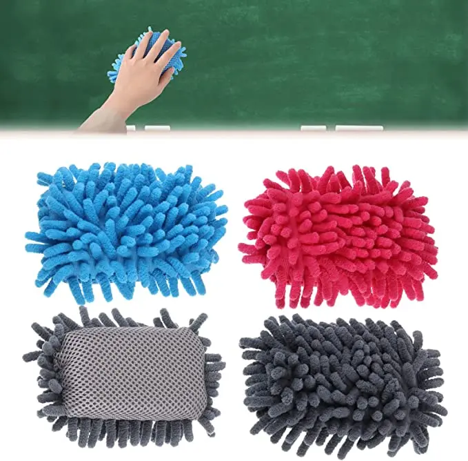 4 Pieces Whiteboard Eraser Home School Blackboard Erase Tool Wash Wiping Remover Washable Sponge Dry Board Accessory