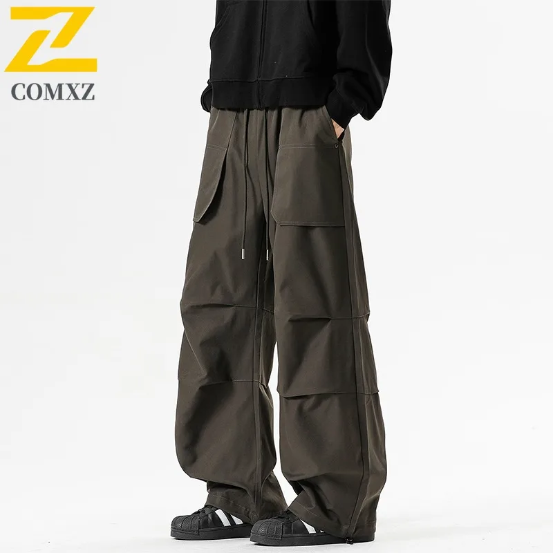 COMXZ 2025 Autumn New American Style Classic Stylish Workwear Street Pants Unisex Trend outdoor Sport Loose Fit Casual Trousers