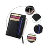 Mini Pu Leather Card Holders Women Zipper Wallet Bag Purse Small Men Wallet Pocket Ultra Thin 6