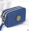 New Fashion Portable Women Wallet Make-up Bag Coin Purse Mini Bag with Three Zipped Women Wallets Big Capacity Phone Pouch 2