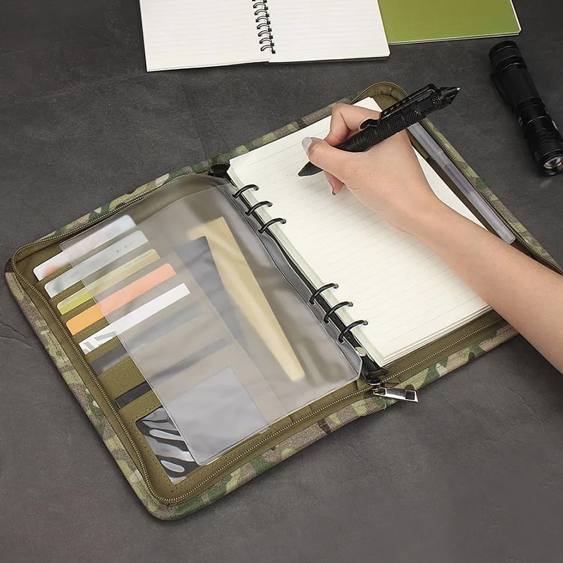 Outdoor Ring Binder Loose-Leaf Paper Weatherproof Tactical Notebook Cover Case Diary Cover Case for Camping Record