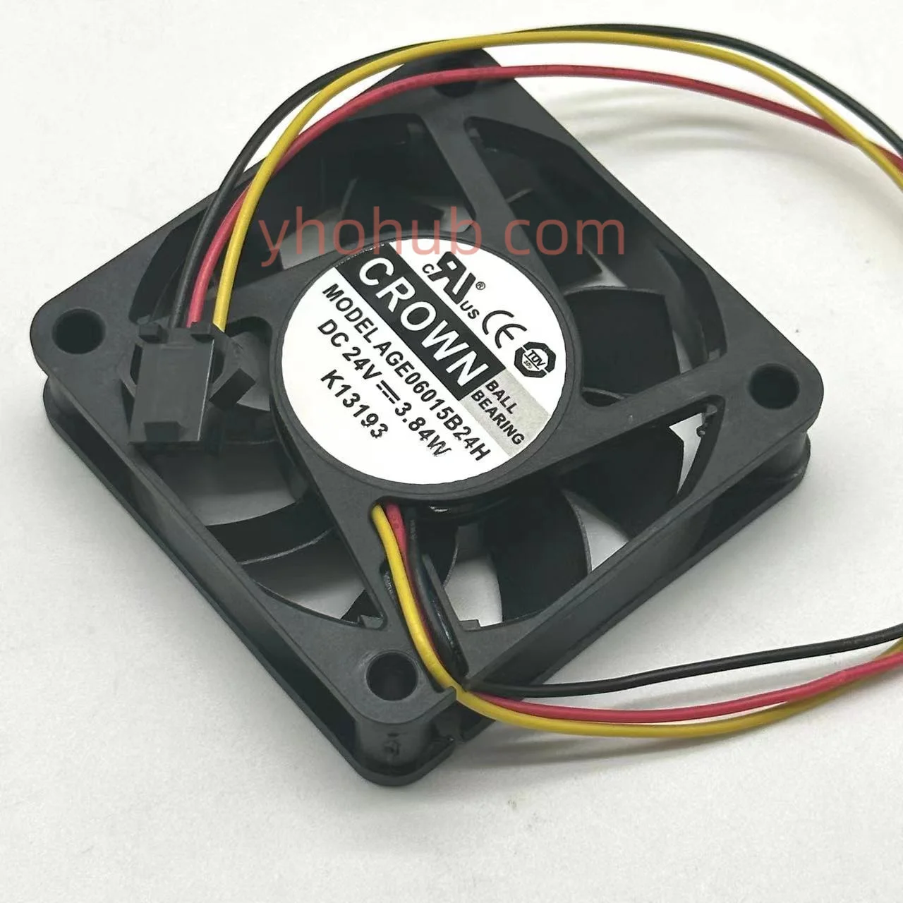 Coroa Age06015b24h dc 24v 3.84w 60x60x15 mm Ventilador de Refrigeração do Servidor de Fios