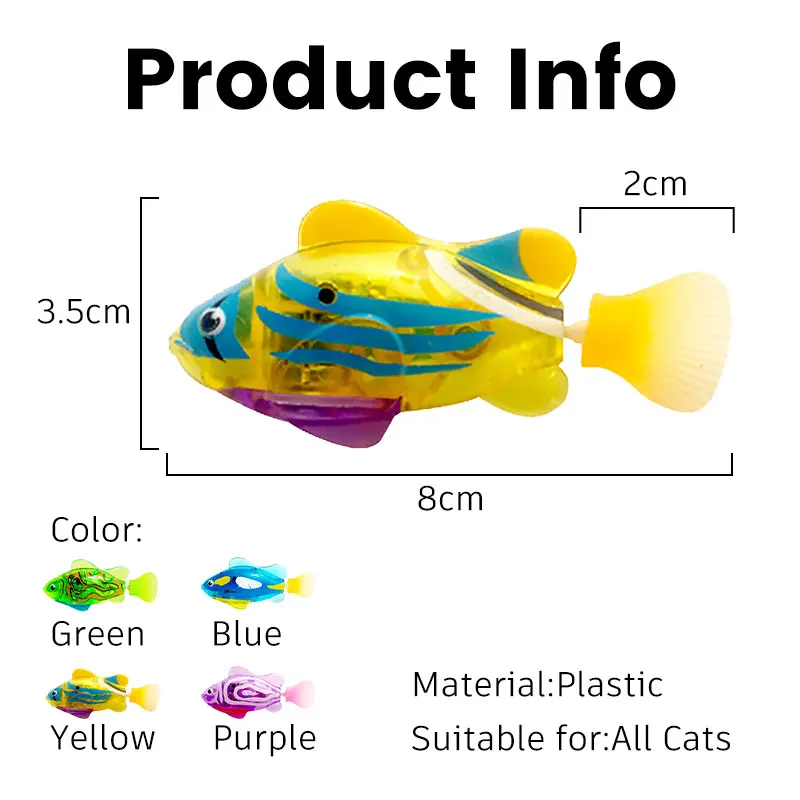 Dropship Swimming Robot Fish Cat Toy; Interactive Fish Cat Toys