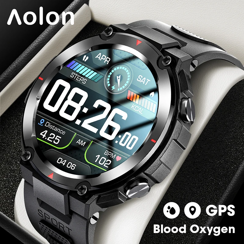 

Aolon New Nvai R GPS Smart Watch Men ECG + PPG 24H Heart Rate Blood Oxygen Health Sleep Monitoring Fitness Sport Smartwatch Men